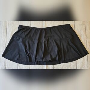 Lands End Plus Size Swim Skirt Black Plus Size 24W Beach Vacation Pool Swimsuit